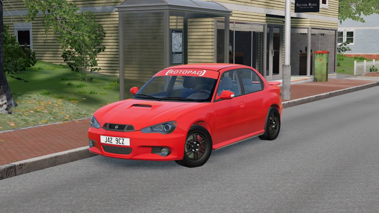 POV Driving red 280 HP Hirochi Sunburst in BeamNG.drive #2