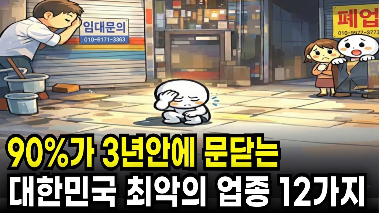 열심히 해도 무너지는 시대, 자영업자의 현실 2026년 대한민국 위험 업종 12가지