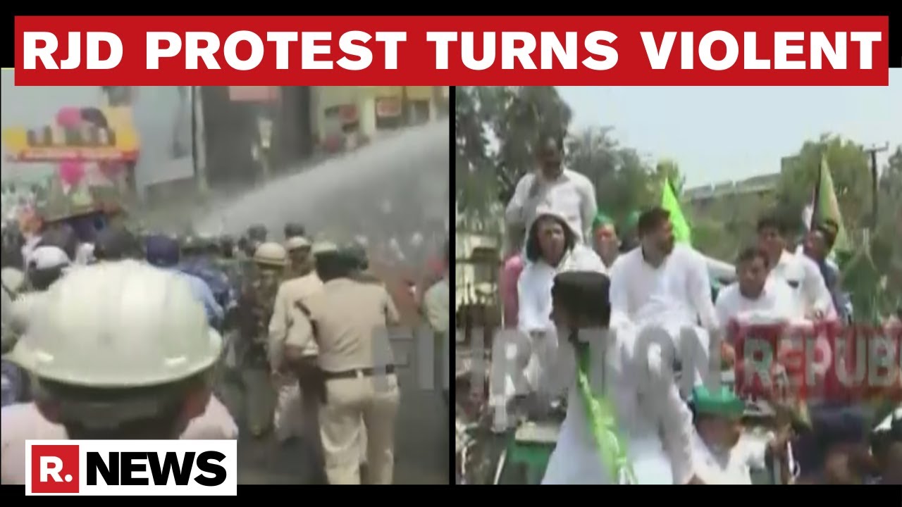 Bihar: RJD Workers Detained After Protest March To State Assembly Turns Violent In Patna