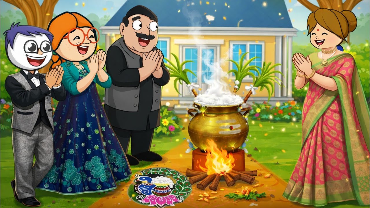 ‼️பொங்களும் பொங்குது பாலும் பொங்குது வாழ்த்து சொல்லடியோ. #chutticartoon #trendingshorts #shorts 