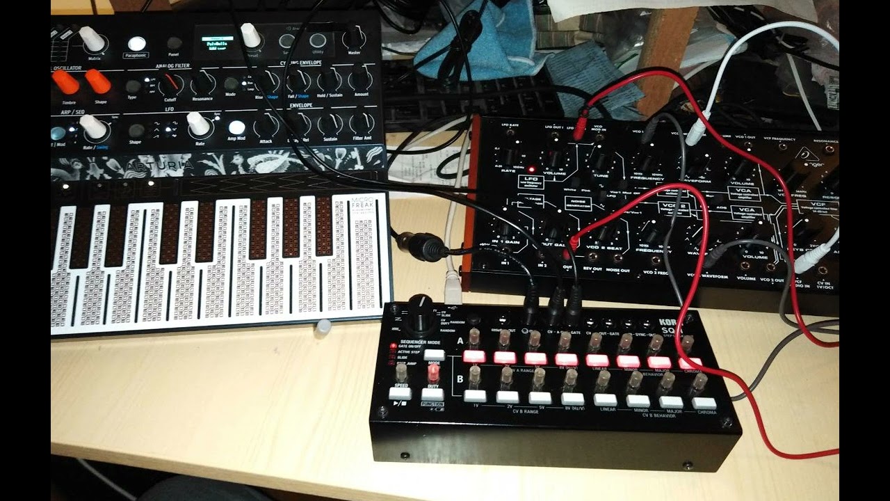 MicroFreak hybrid digital + Kobol analog + SQ1 plus RealDrum drumkit