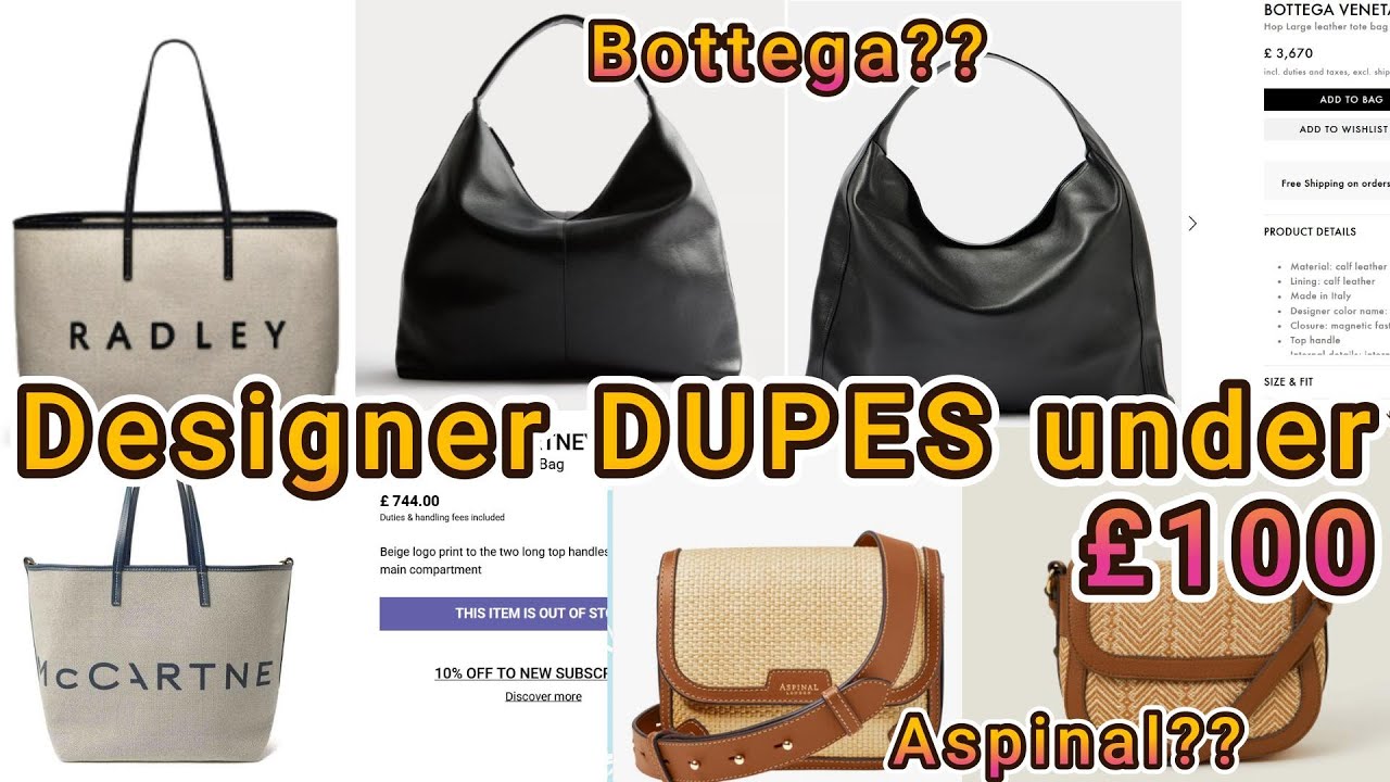 9 Insane Designer Bag Dupes Under £100 | Loewe, Prada, Ferragamo  & More!