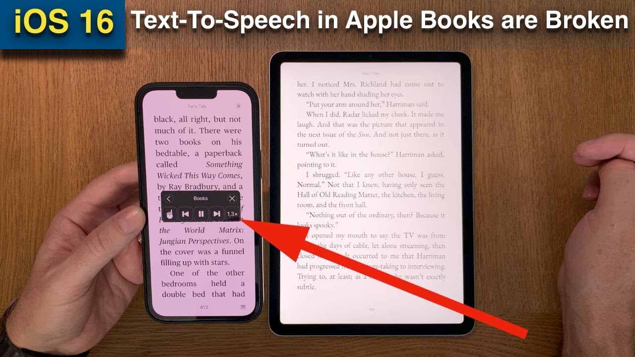 Text-To-Speech is broken in Apple Books with iOS 16 on iPhone