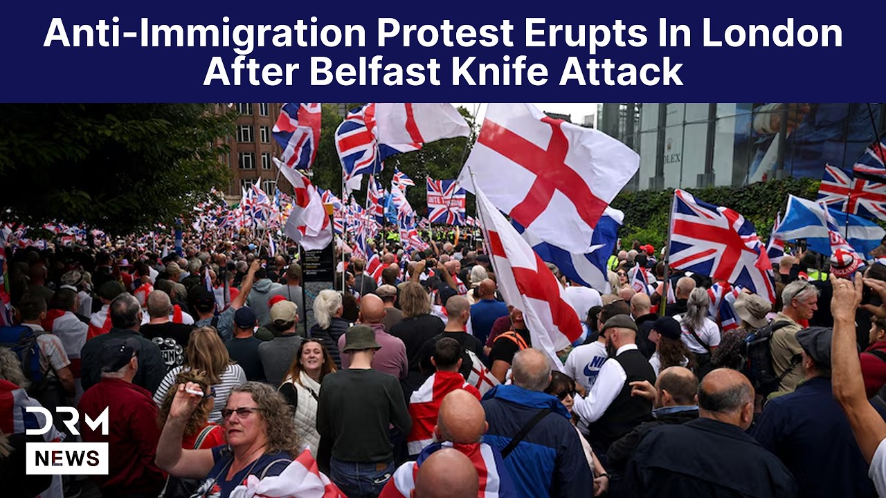 BREAKING: Anti-Immigration Protest Erupts in London After Belfast Knife Attack | AC15
