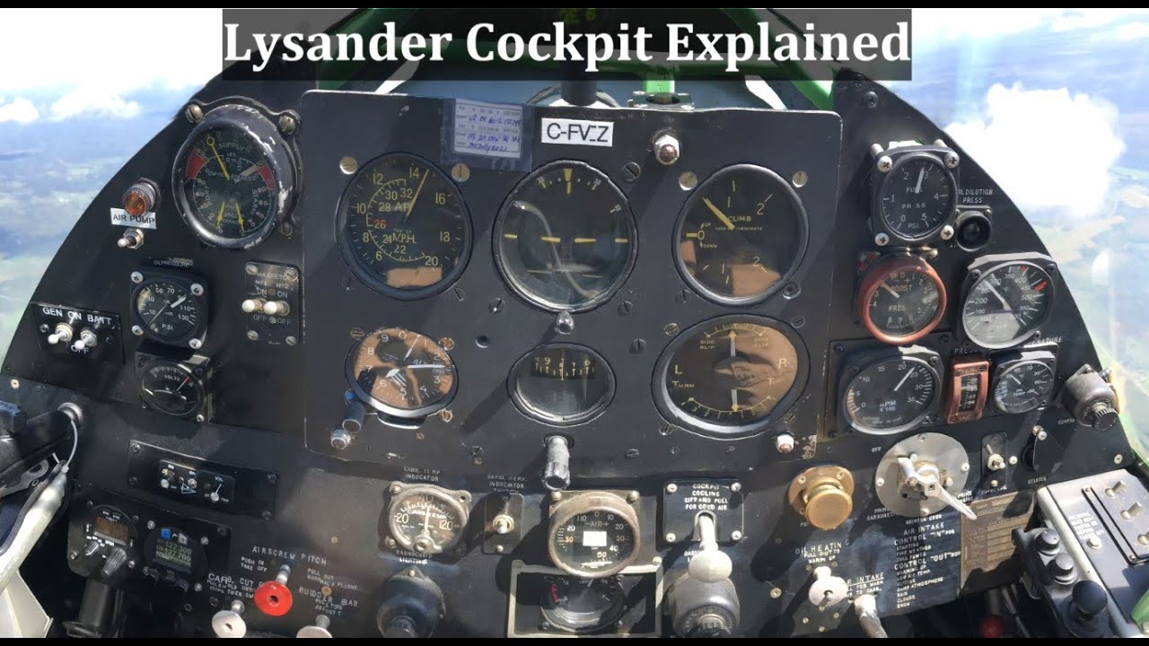Westland Lysander Cockpit Explained