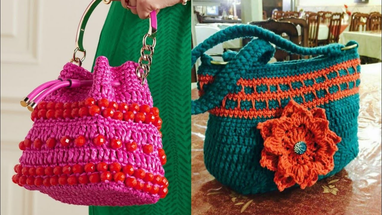 Легкая и стильная вязаная крючком сумочка с регулируемым ремешком для удобной переноски