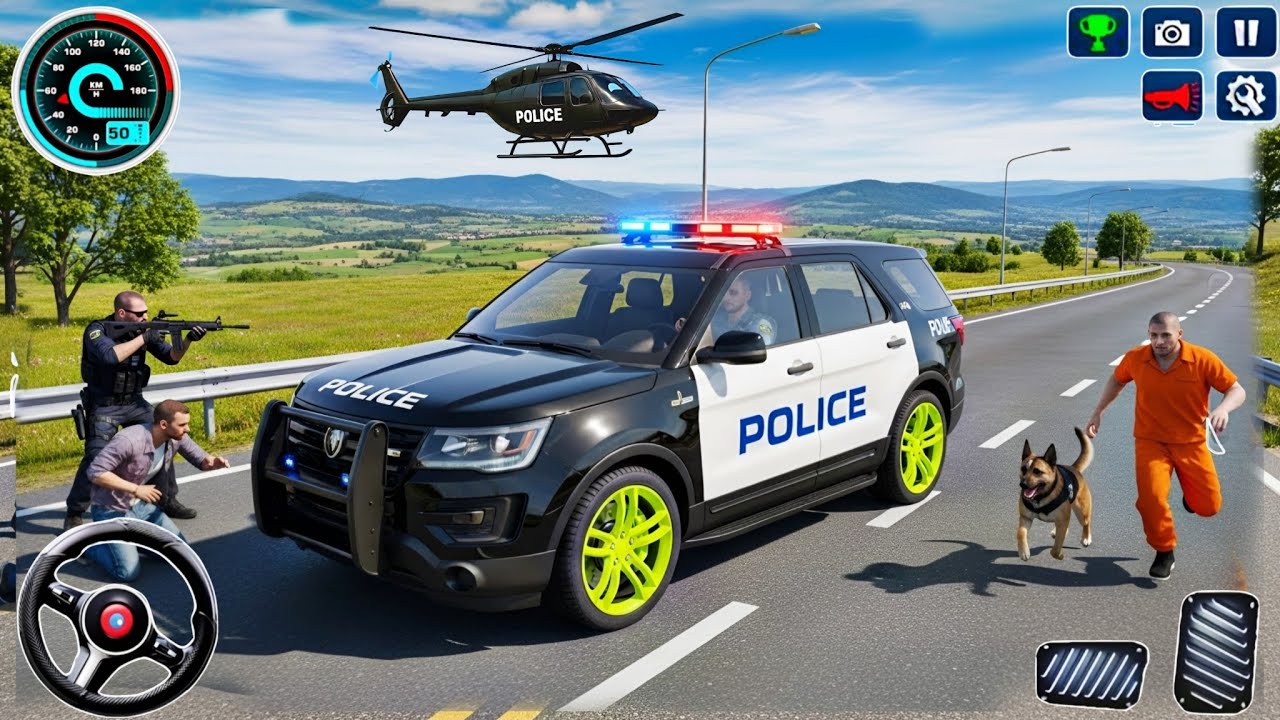 🚓 Police Car Chase Simulator 3D – Real City Cop Pursuit Gameplay (Android)