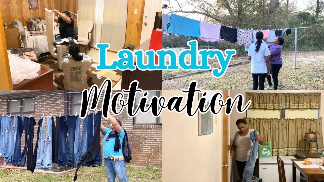 Laundry Motivation | Line Dry | Saving Money On Laundry | Huge Laundry Day