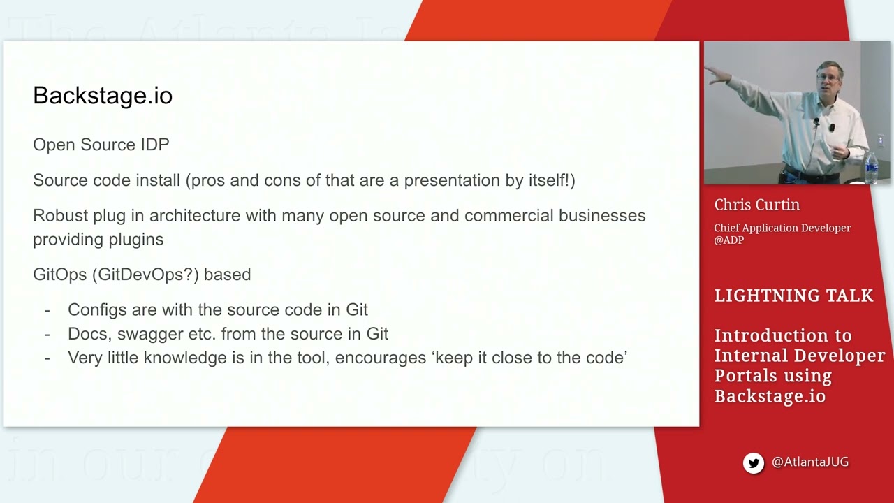 AJUG 2024 01   LIGHTNING TALK   Introduction to Internal Developer Portals using Backstage io   Chri