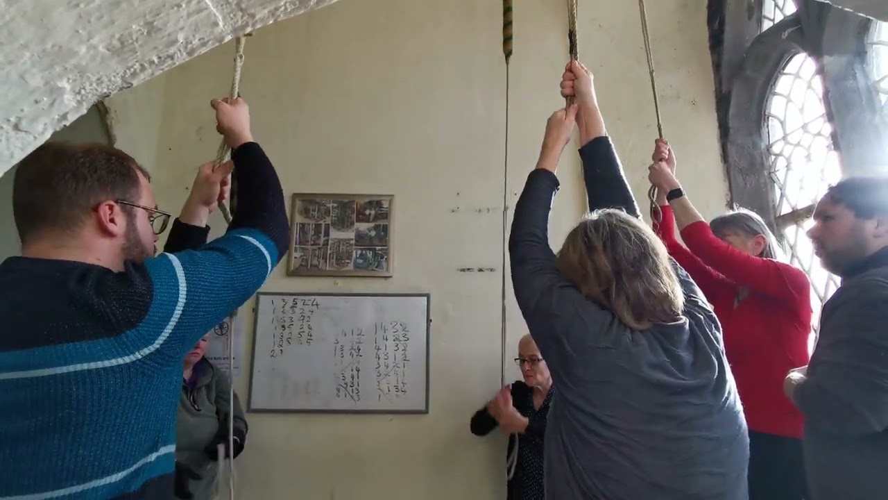Teaching session for learners at Rosscarbery during the West Cork Ringing Festival 2025