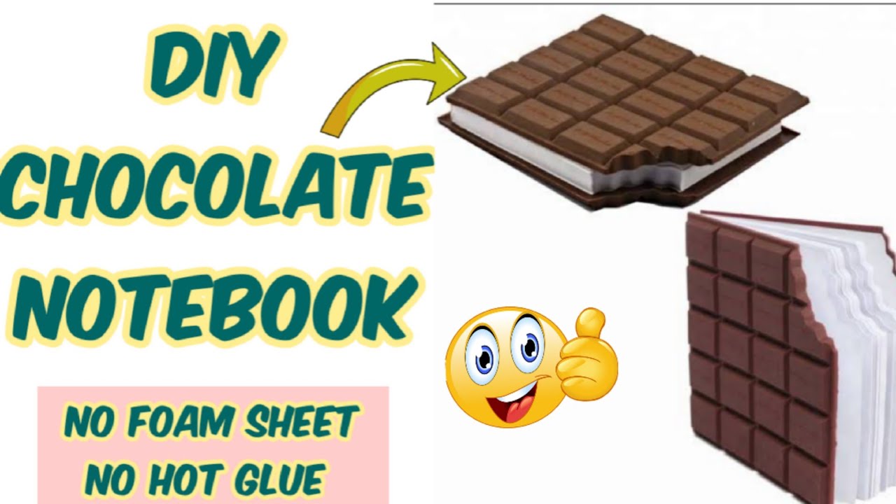 Diy chocolate notebook at home/How to make chocolate notebook at home easy/Homemade chocolatenotepad
