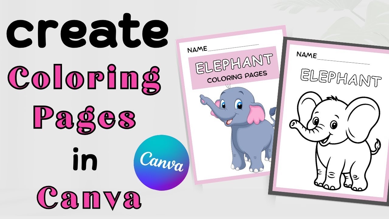 How to Create Printable Coloring Pages for Kids Using Canva| | Step-by-Step Tutorial