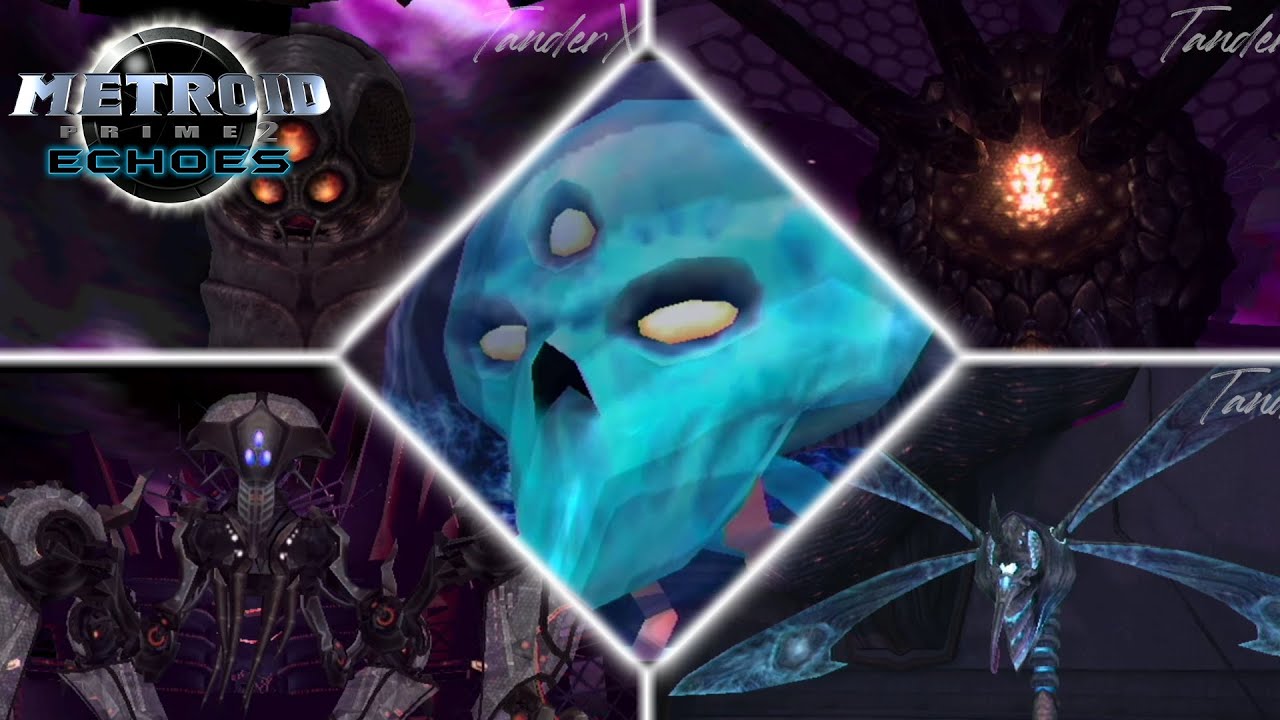 All Bosses - Metroid Prime 2: Echoes (Wii)