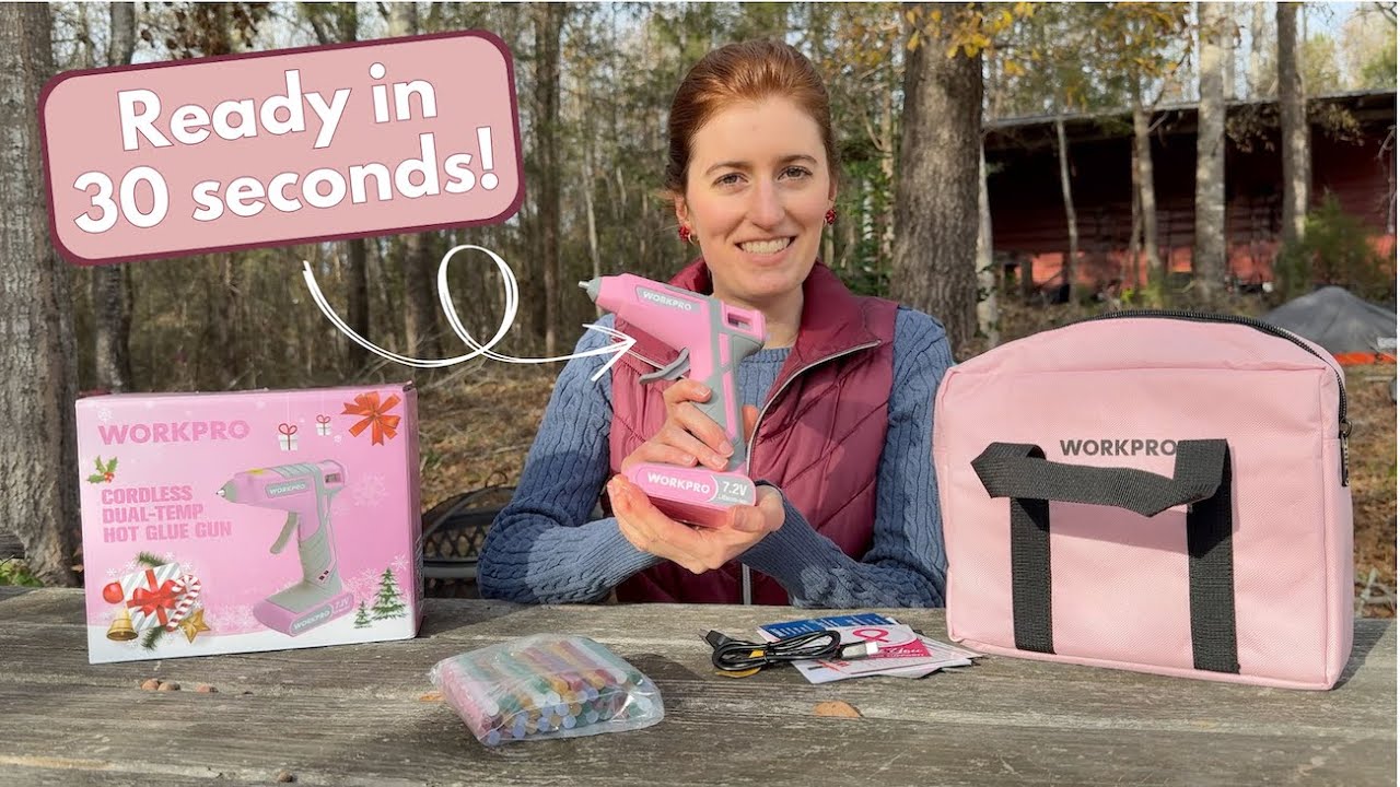 I NEEDED THIS TOOL! Workpro Cordless Dual Temp Hot Glue Gun Review