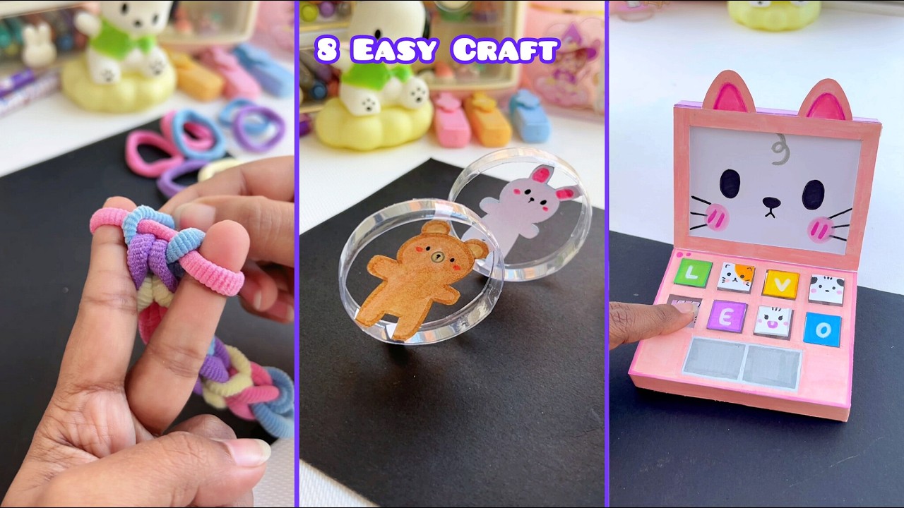 8 Easy craft ideas / miniature craft / how to make / DIY school project / Helena's Craft