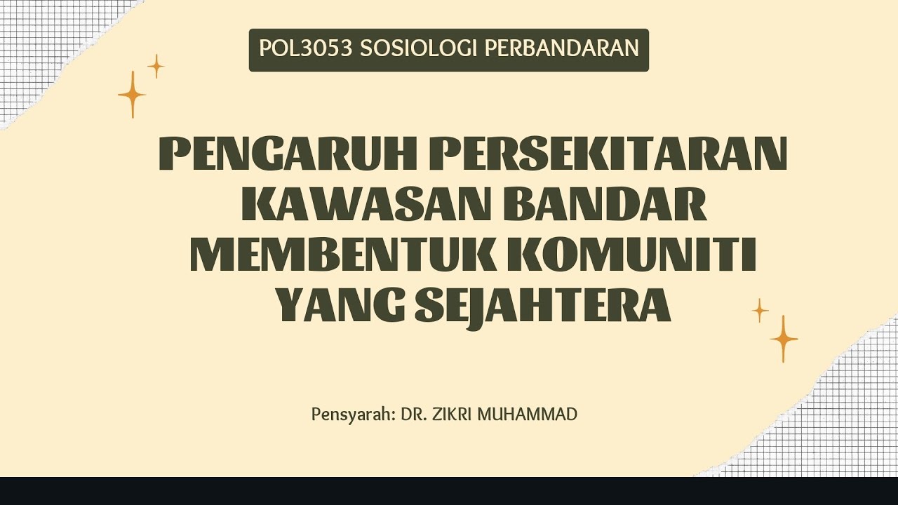 PRESENTATION SOSIOLOGI PERBANDARAN