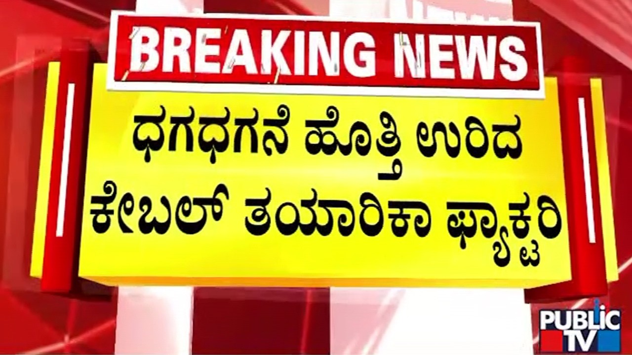 ಕೇಬಲ್‌ ತಯಾರಿಕಾ ಫ್ಯಾಕ್ಟರಿಯಲ್ಲಿ ಅಗ್ನಿ ಅವಘಡ | Doddaballapura | Public TV