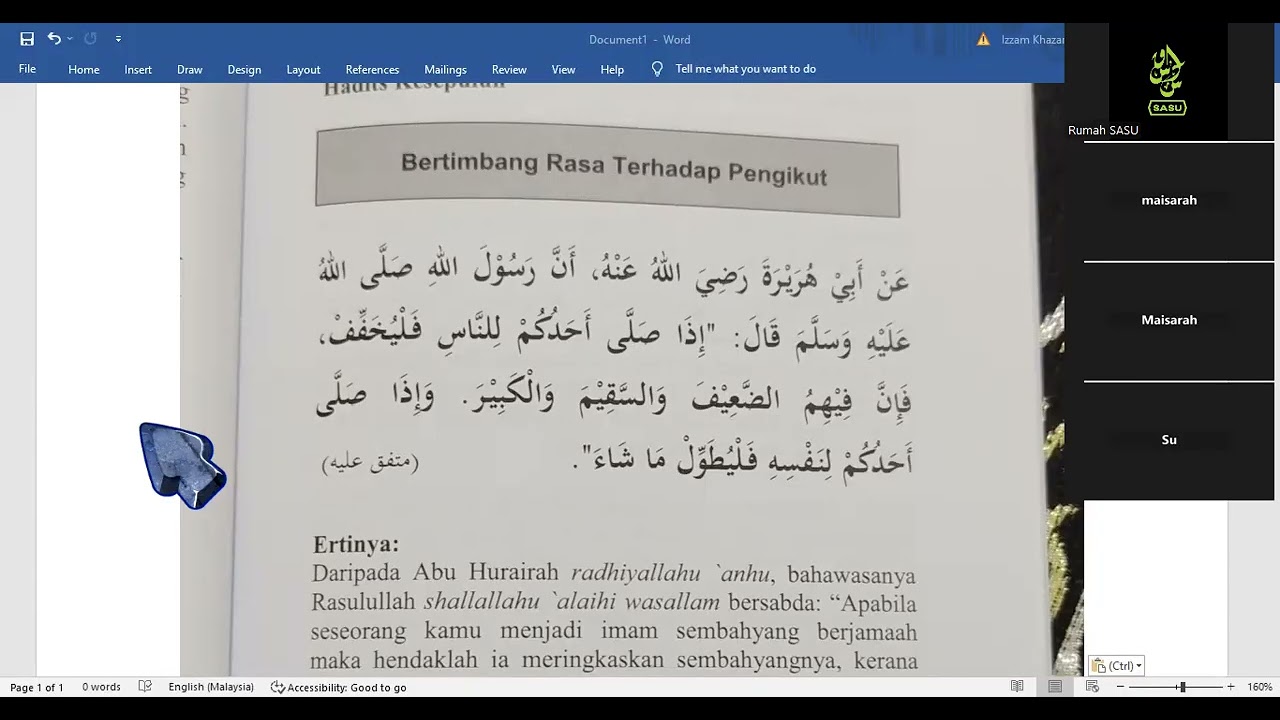 Hadis kesepuluh- Bacaan kitab 40 hadis akhlak mulia