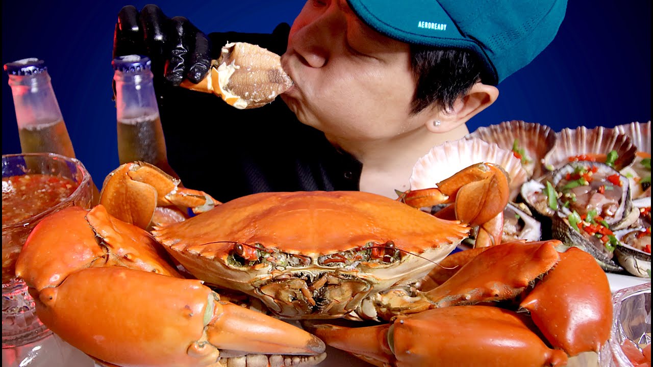 Mukbang Giant Mud Crab | Chug Beers | Eat & Drink Mukbang | Yen An Uong