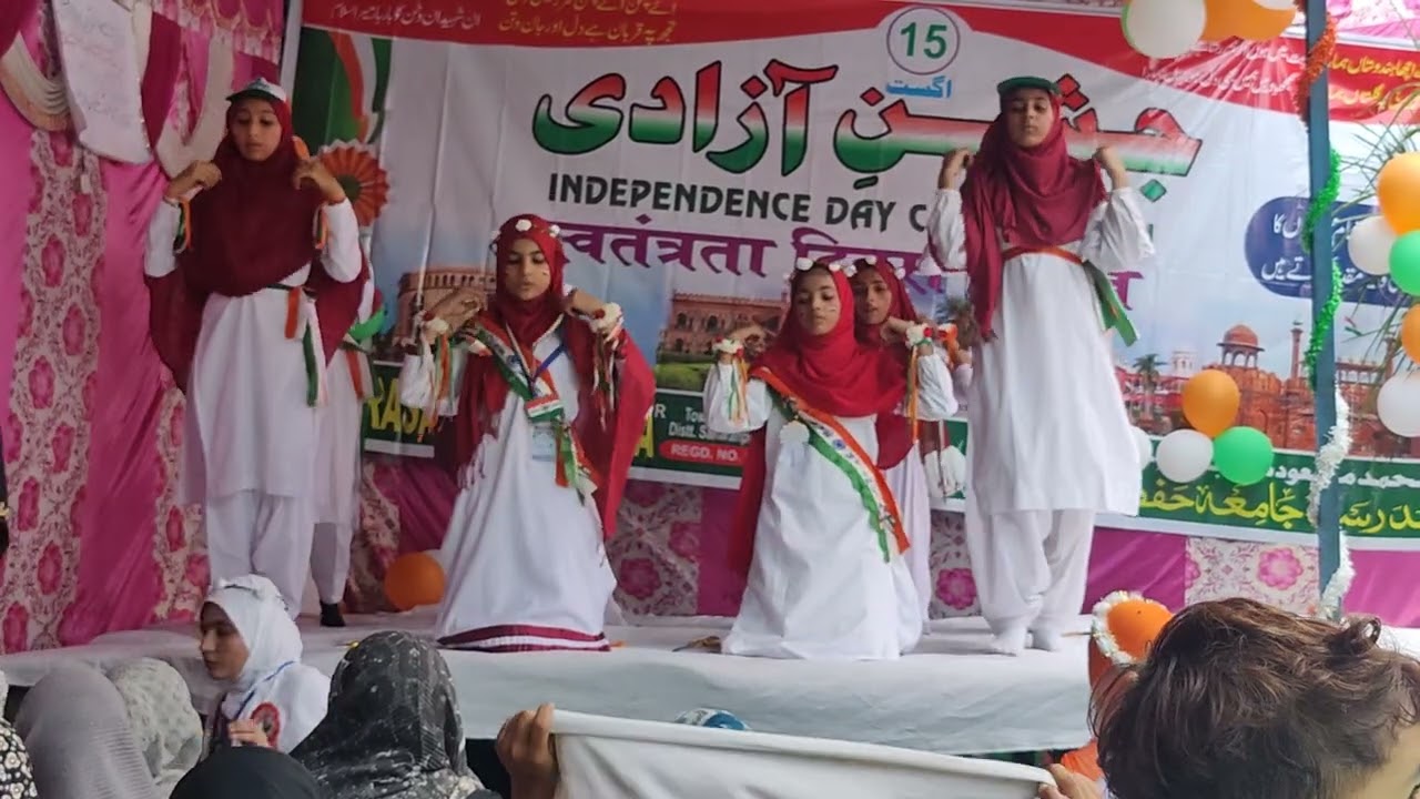 Madrasa Jamia hafsa #?#?Rampur ###15 August ke mauke per  bacchiyon ke program## action ke sath##₹&₹