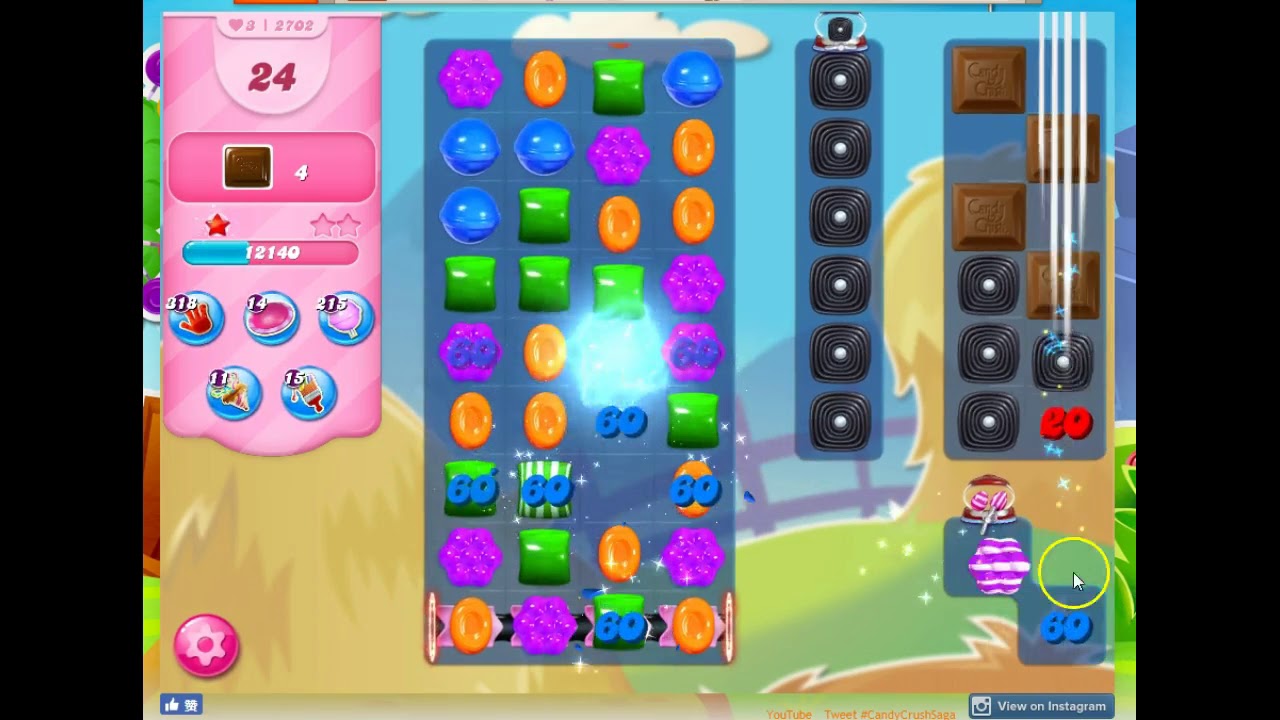 Candy Crush Level 2702 Audio Talkthrough, 3 Stars 0 Boosters