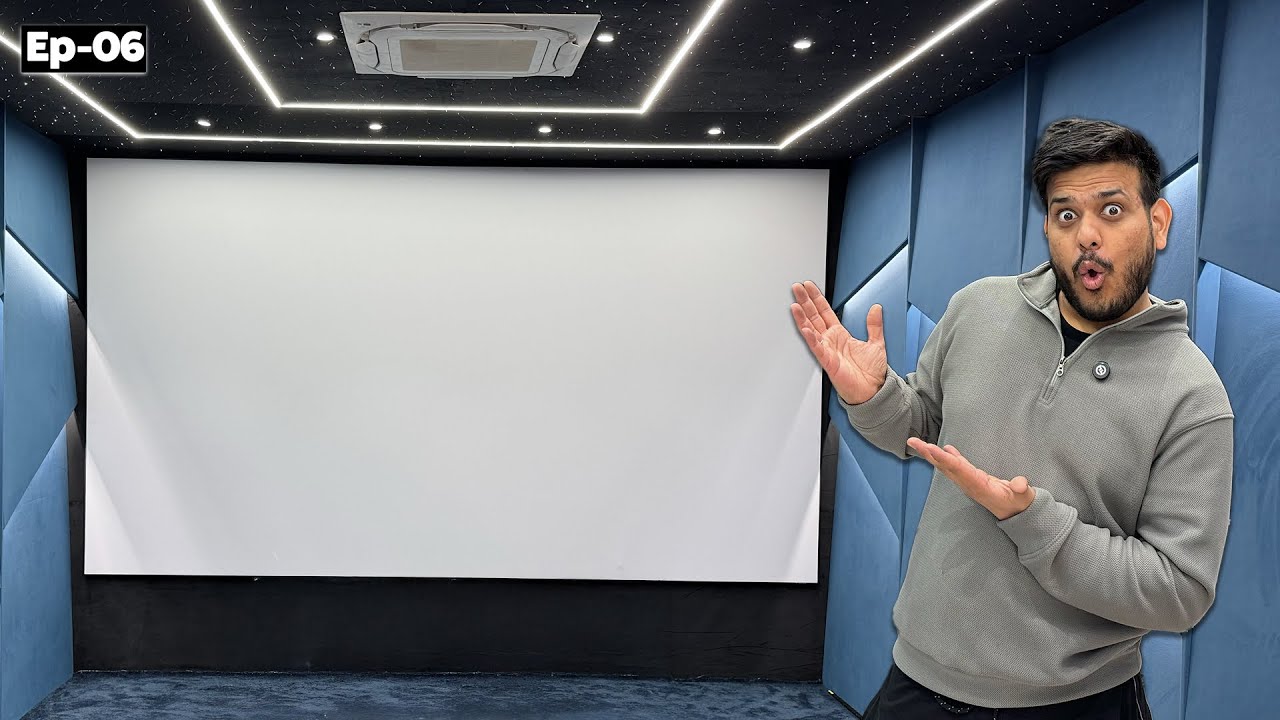 Installing 200 Inch Screen in My Gaming Cinema Theatre 😍 #EP-6