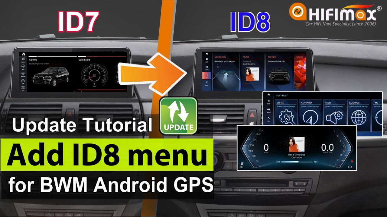 Как добавить интерфейс в стиле BMW ID8 в GPS-навигацию BMW Android? Руководство по обновлению про...