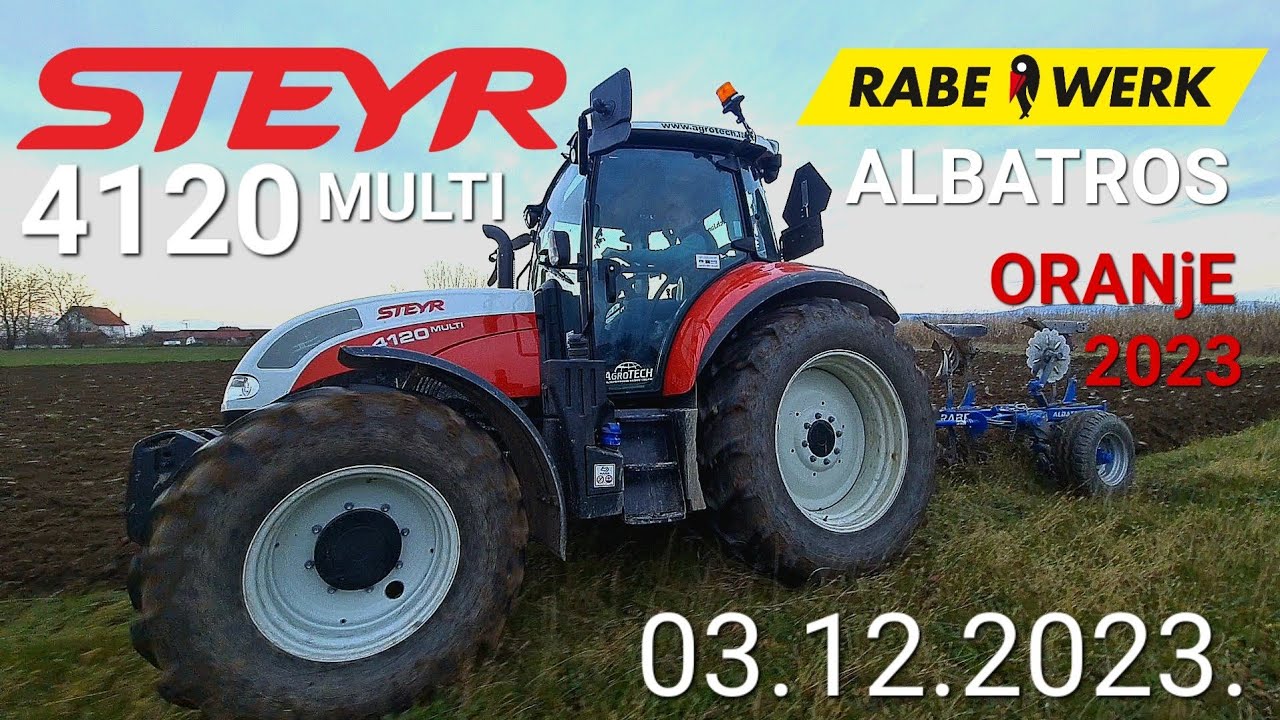 Oranje 03.12.2023. | STEYR 4120 MULTI & RABE ALBATROS PLOWING