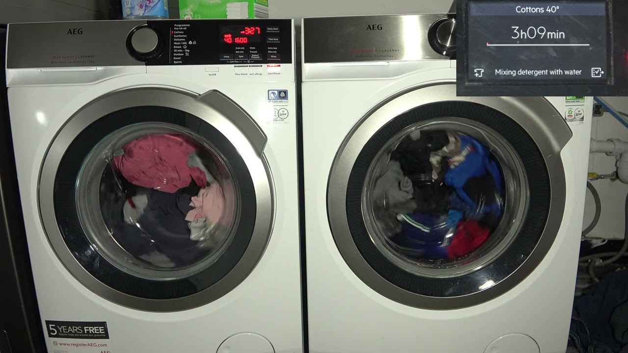 Wash Race - AEG 7000 series vs. 9000 series / Cotton 40'c Full load