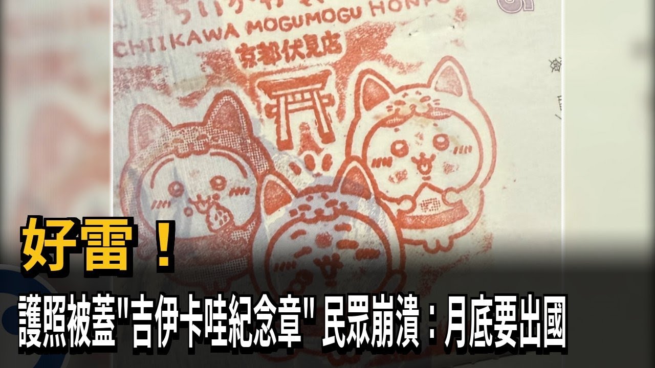 好雷！ 護照被蓋「吉伊卡哇紀念章」 民眾崩潰：月底要出國－民視新聞