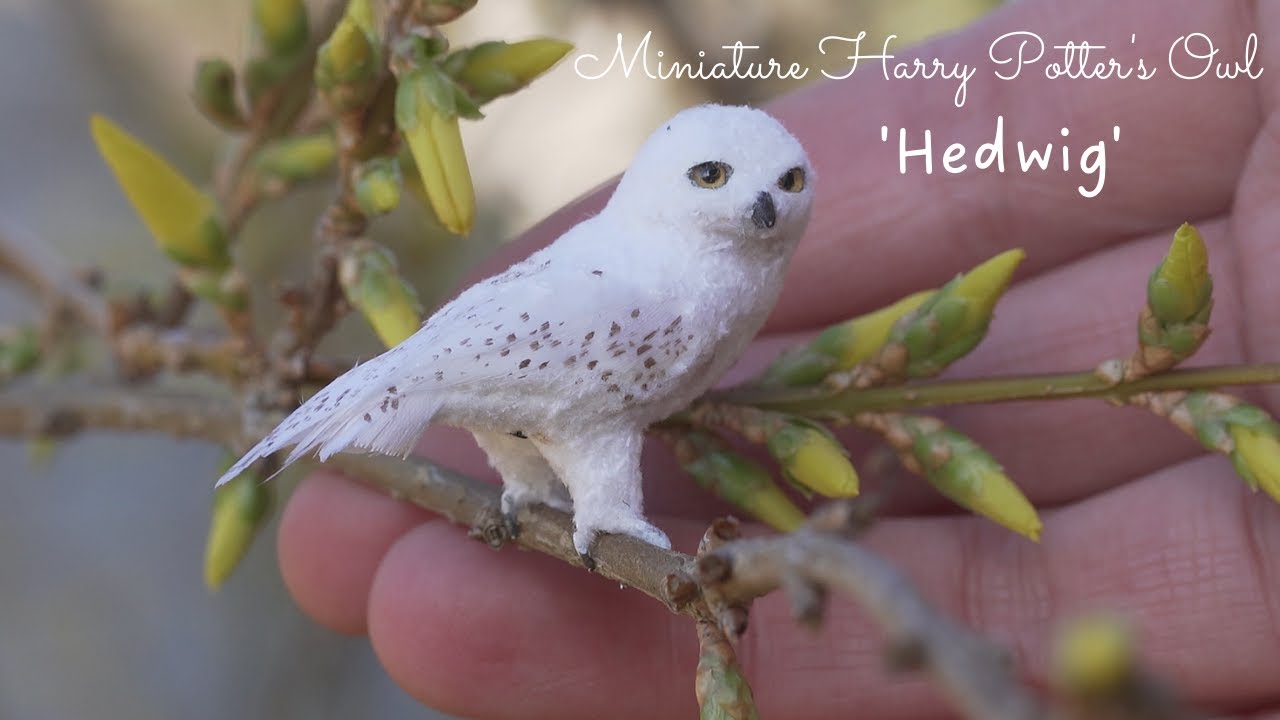 The Making of Miniature Owl 'Hedwig' - Harry Potter Miniature | Polymer Clay Sculpture | Art Vlog