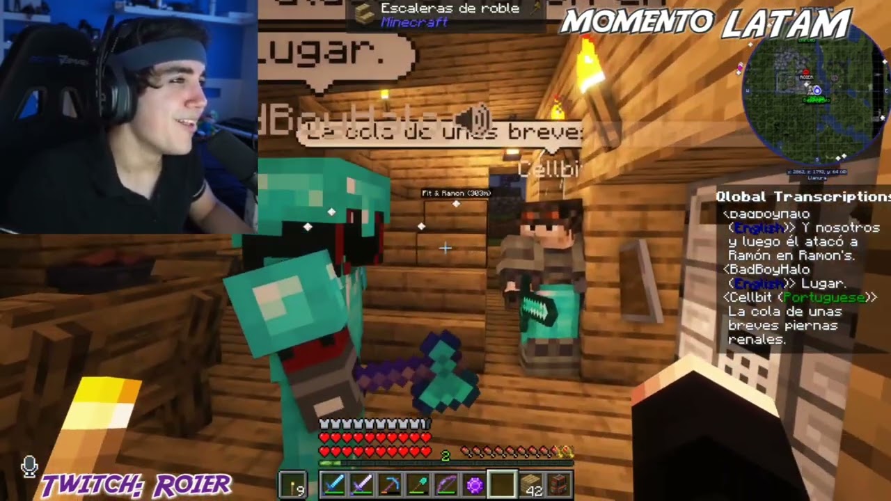 BadBoyHalo todo serio hablando sobre el enmascarado mientras Roier y Cellbit dicen que es normal 😂😂