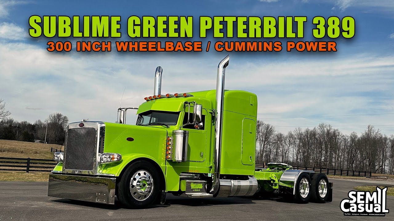 One Mean Green Peterbilt - Stretched out!!
