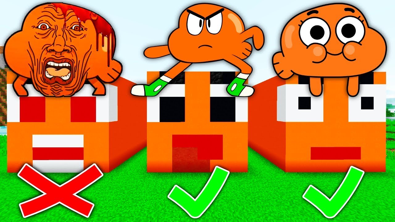 NE CHOISISSEZ PAS LE MAUVAIS DARWIN MINECRAFT !! 3h00 du matin Darwin Watterson Bébé !