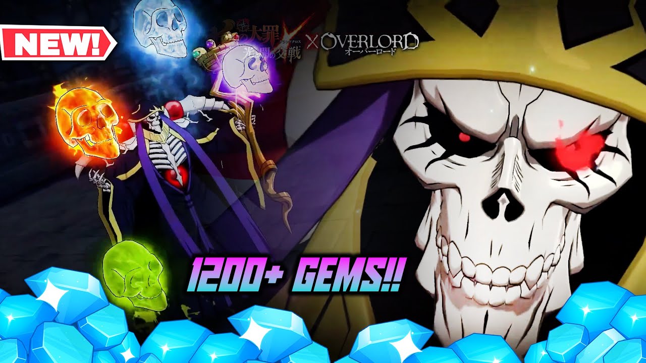 1200+ GEMS SUMMONS OVERLORD x 7DS GRAND CROSS COLLAB