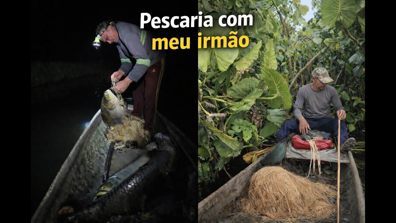 PESCARIA DE MALHADEIRA A NOITE NO LAGO DO ANZIL CO MEU IRMÂO MESSIAS
