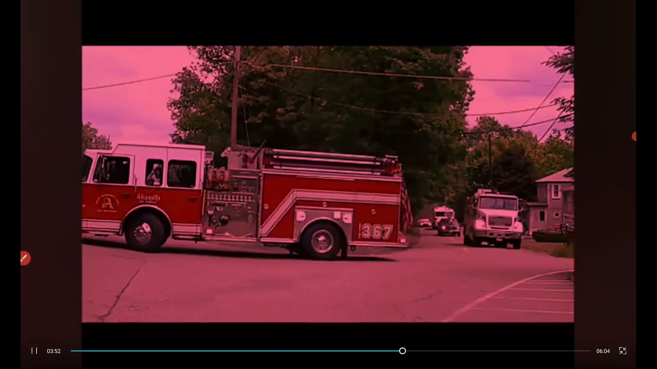 Ryan township fire truck parade but it's a rainbow synth effect