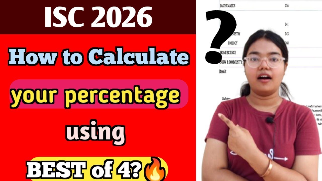 ISC 2026 | How to Calculate Percentage using Best of 4 Rule🔥 | ISC Class 12 | MUST WATCH 