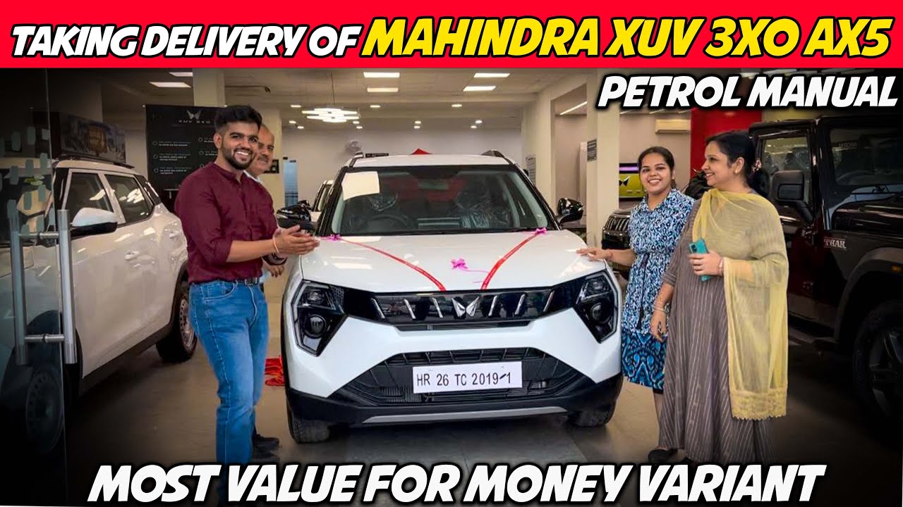 Taking Delivery Of Mahindra XUV 3xO AX5 PETROL MANUAL🥳| MOST VALUE FOR MONEY | ₹12 लाख | TURBOHOUSE