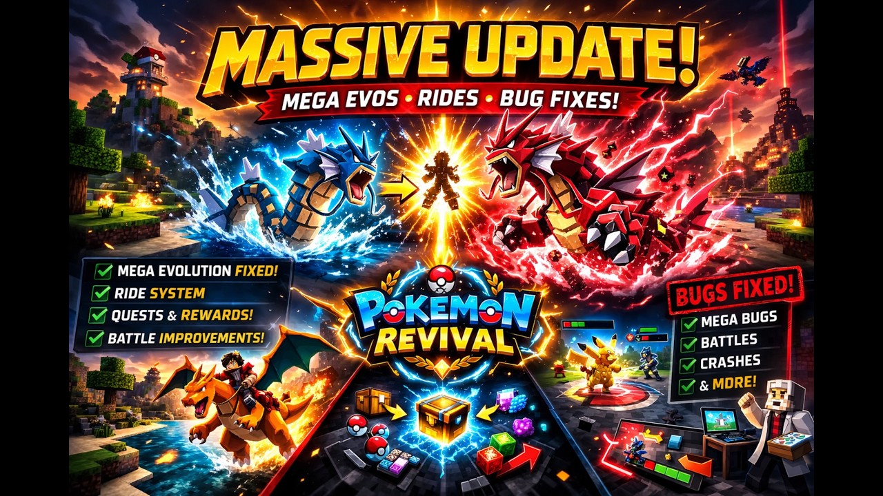 New Update Poke Revival Bedrock Addon 1.1.15