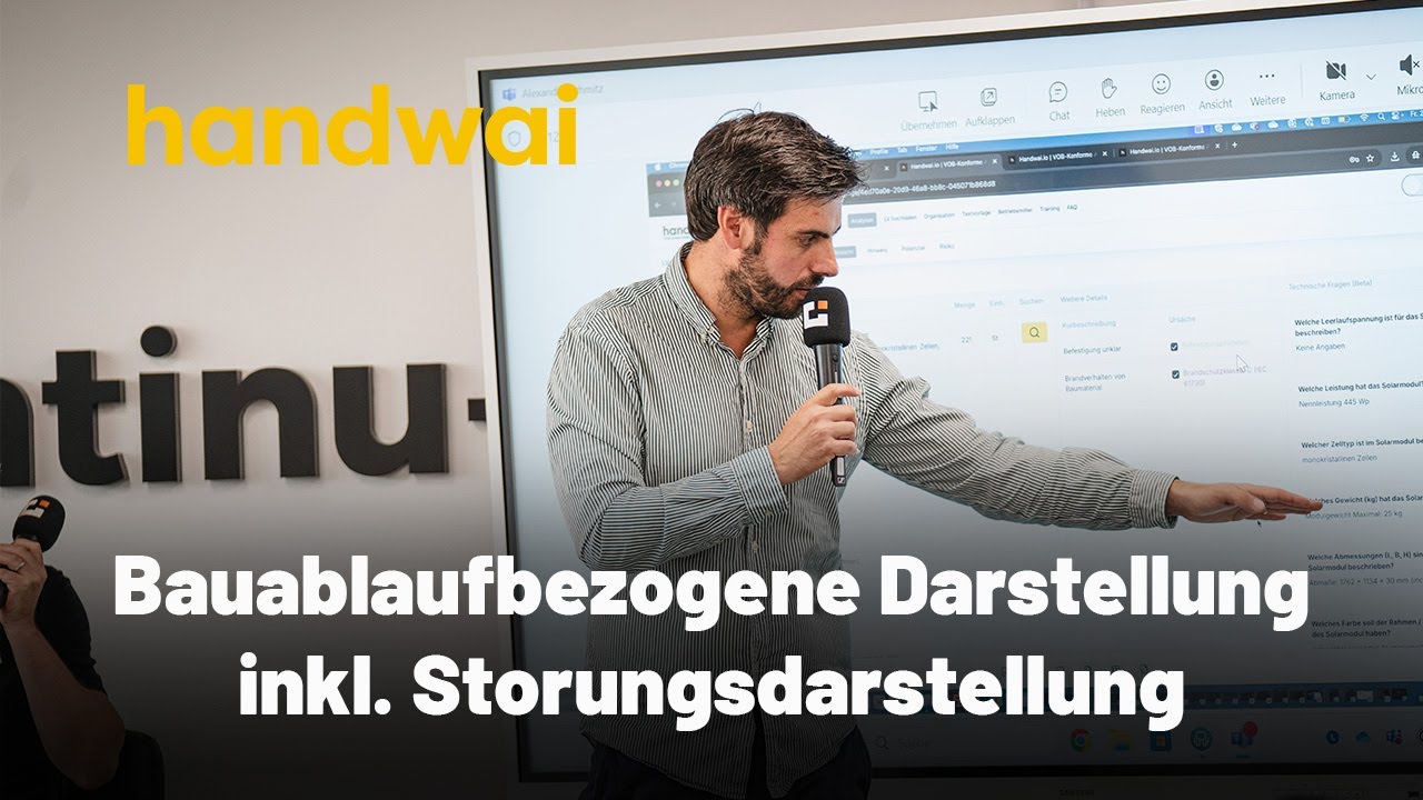 Bauablaufbezogene Darstellung inkl. Störungsdarstellung auf KNOPFDRUCK von der Baustelle erstellen