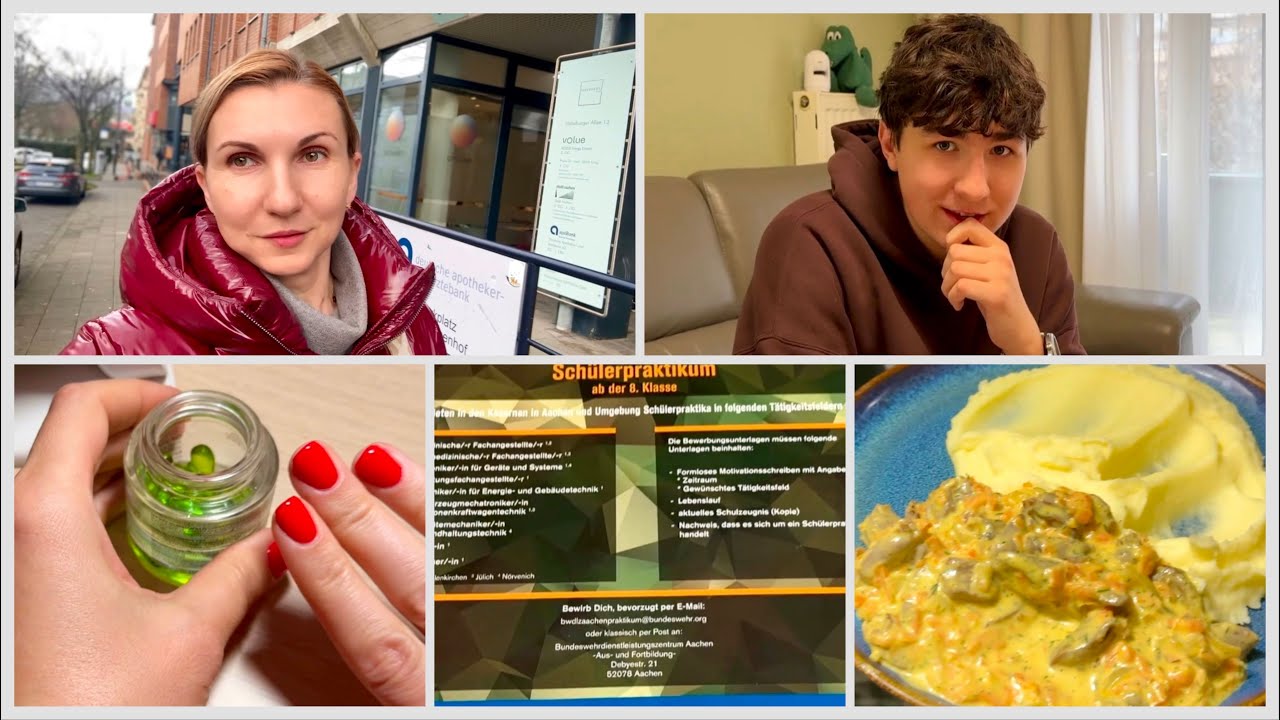 Практика в Bundeswehr Для Школьников 👍 Готовлю Куриные Сердечки 🥘 Свежий Маникюр 💅 Влог 15.01.2026