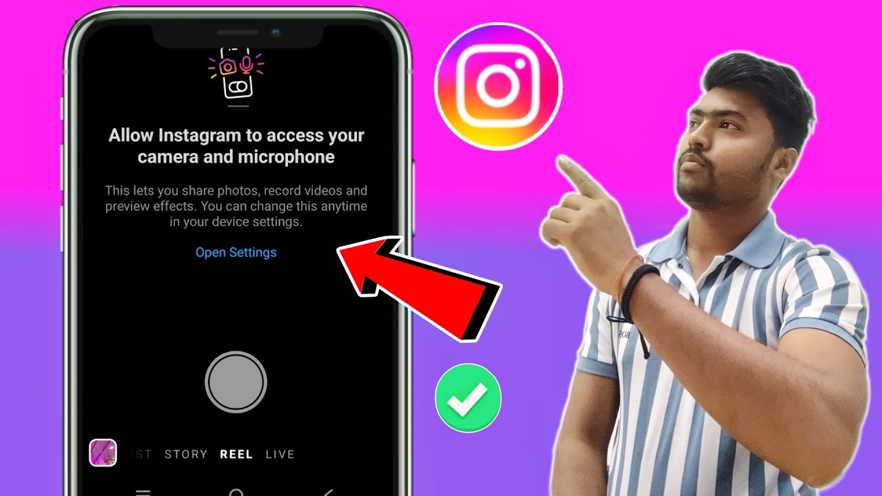Allow Instagram to Access Your Camera And Microphone || Instagram Camera Not Opening Problem Fix