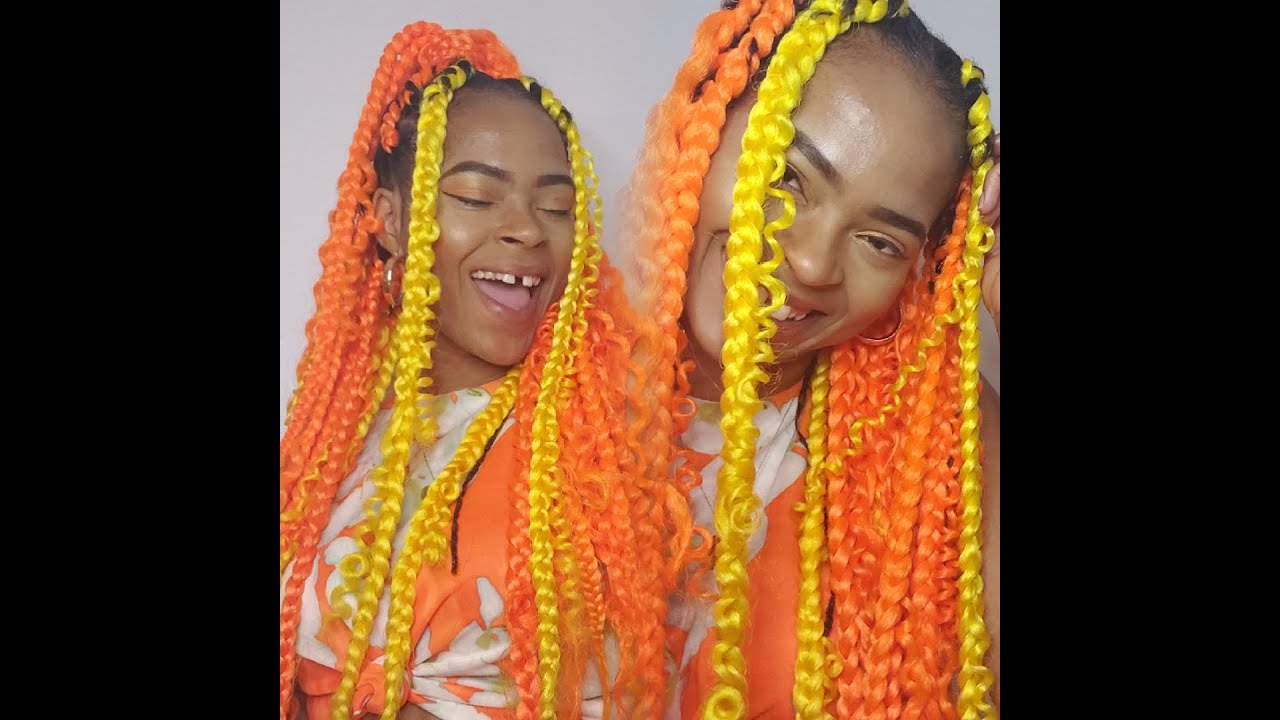 OMG! Orange and Yellow Goddess Braids? || MTS FASHION
