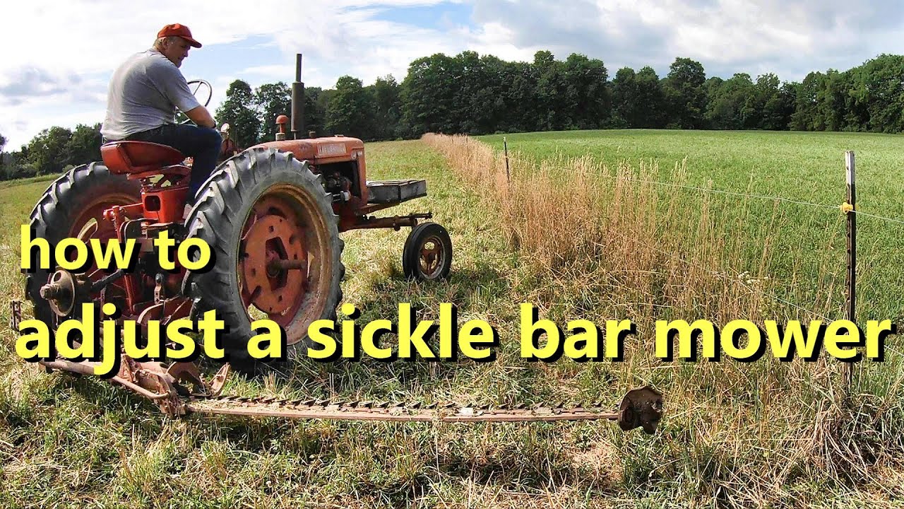 sickle bar mower adjustment & mowing under fences