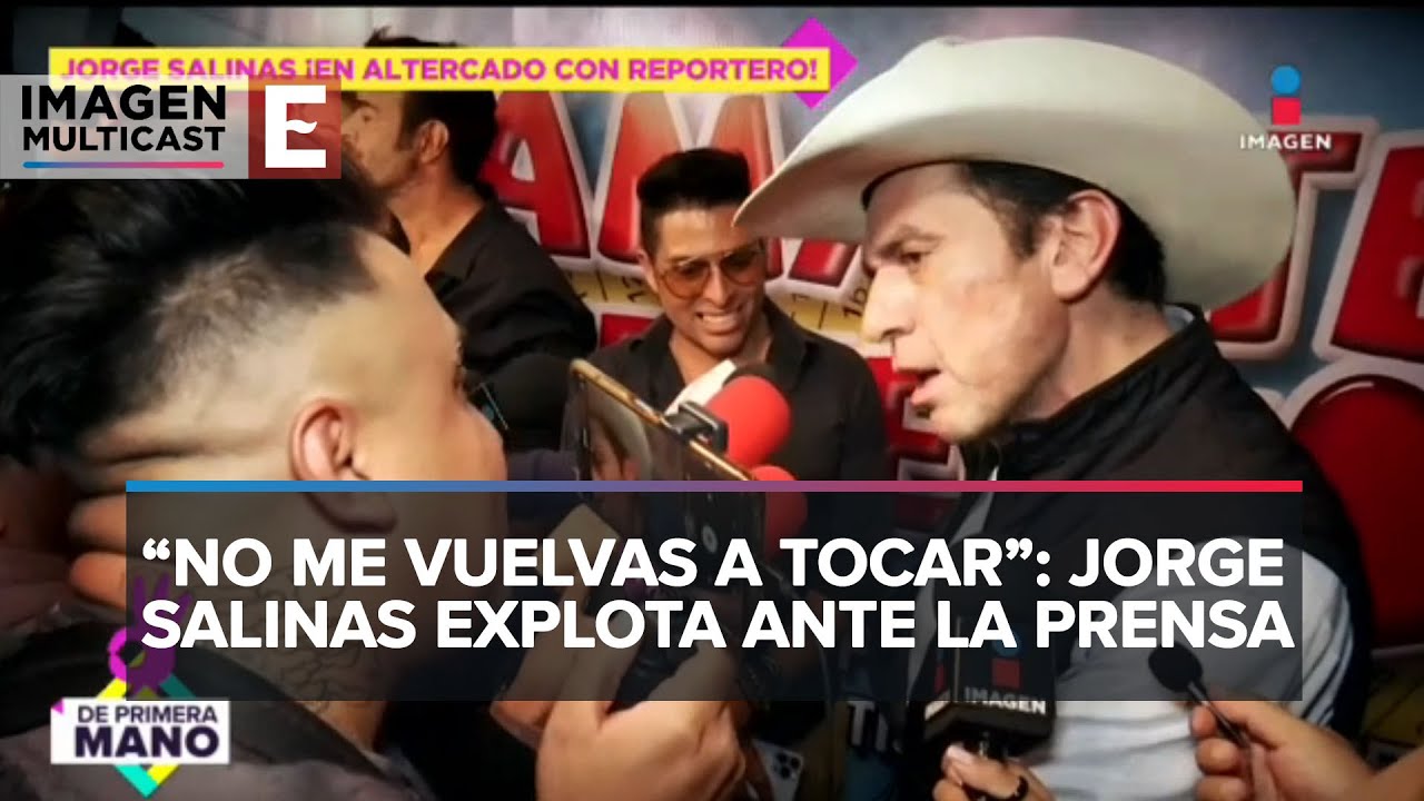 VIDEO: Jorge Salinas explota contra reportero que lo tocó en el brazo