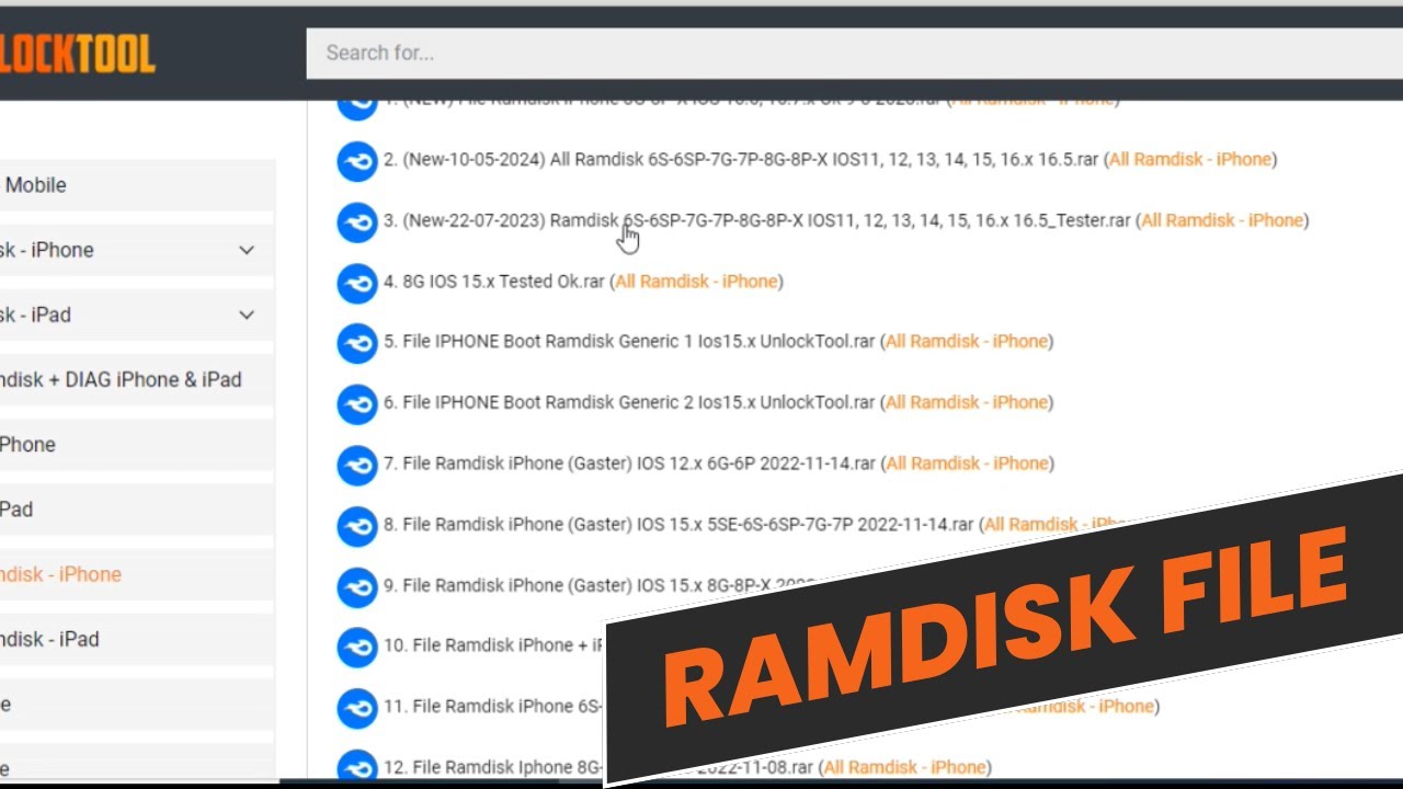 how to download ramdisk file | ramdisk file locotion | unlock tool | iphone ramdisk file |