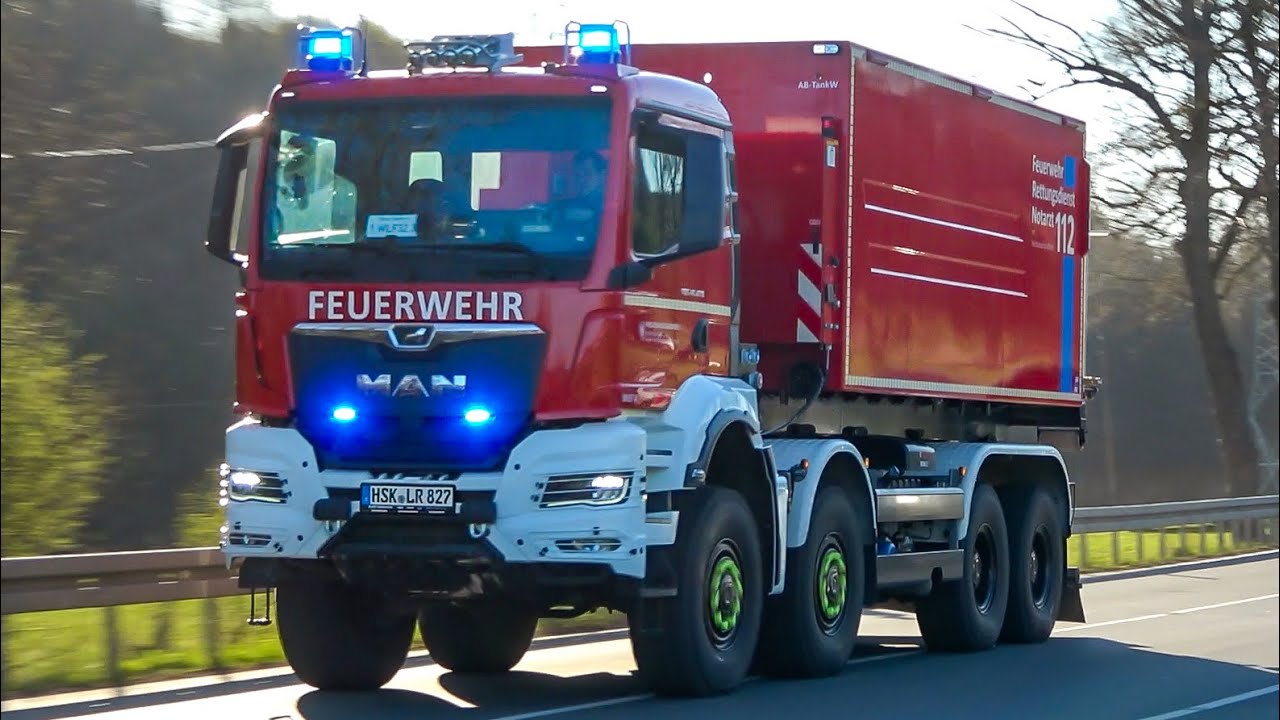 [GROẞER WALDBRAND in SUNDERN] - Einsatzfahrten der FEUERWEHR aus dem gesamten Hochsauerlandkreis