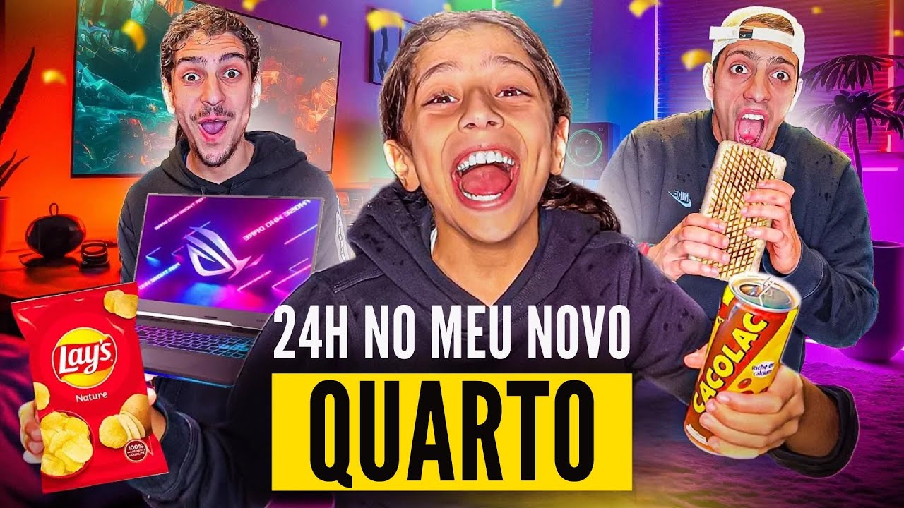 24H no NOSSO NOVO QUARTO 😄 (O novo quarto é INCRÍVEL!)