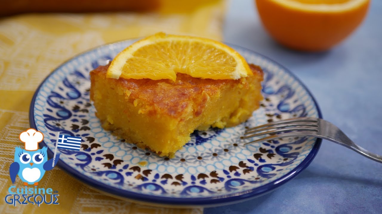 PORTOKALOPITA - Gâteau grec à l'orange - Cuisine à la grecque
